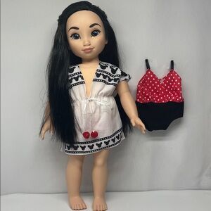 Disney ILY fashion doll with Mickey black and white dress with bathing suit.